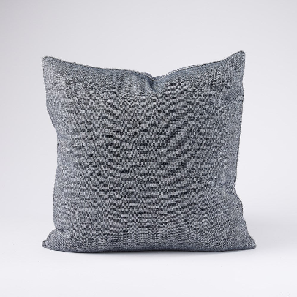 Halcyon Linen Cushion | Ink