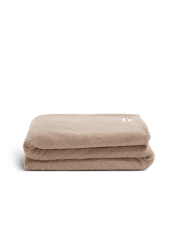 Faux Fur Throw Blanket | Warm Grey