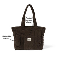 Everyday Tote | Chocolate Brown Corduroy