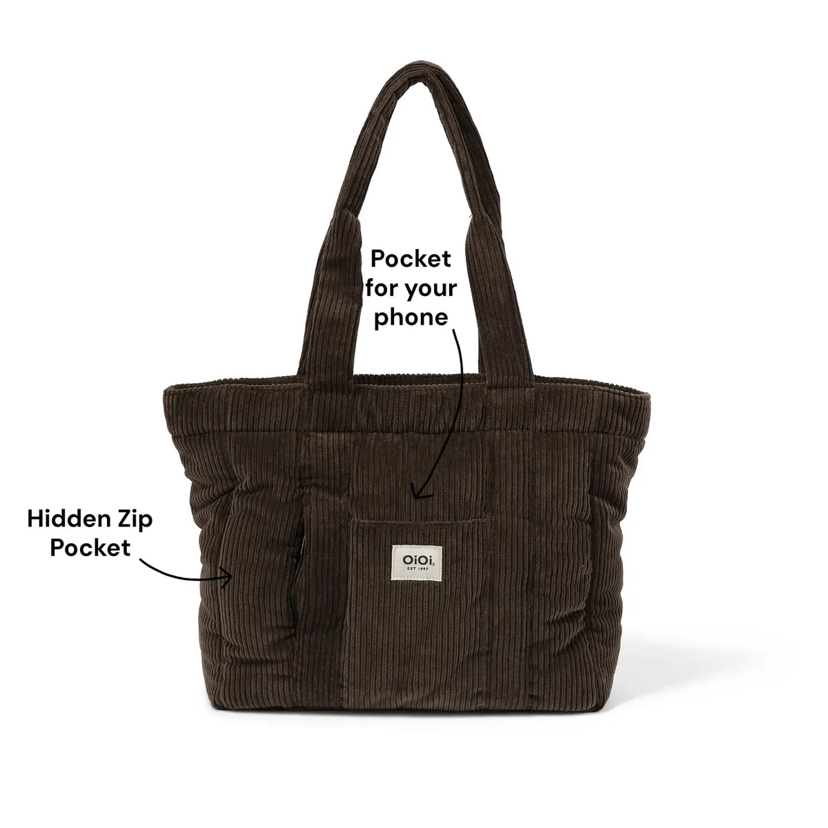 Everyday Tote | Chocolate Brown Corduroy