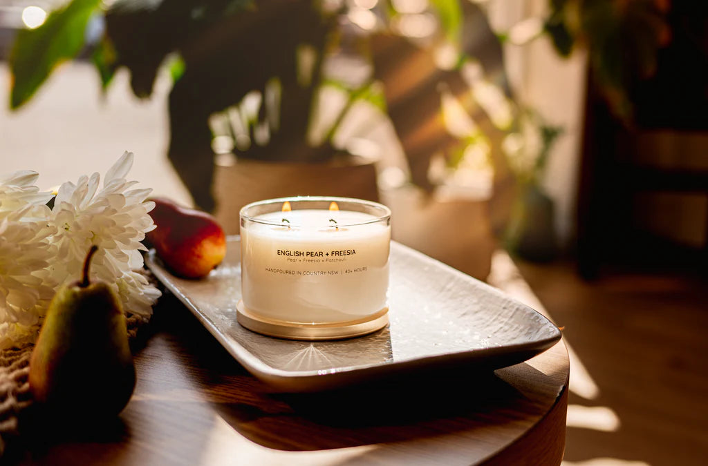 English Pear + Freesia Gold Lid Soy Candle