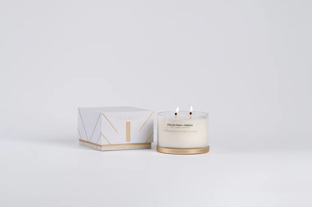 English Pear + Freesia Gold Lid Soy Candle