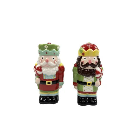 Nutcracker with Lollipop Salt & Pepper Set | Red/Green