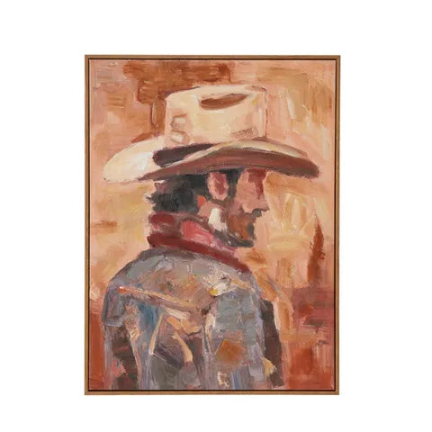 Stockton Teak Frame Oil Painting