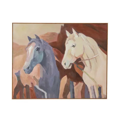 Napa Teak Frame Oil Painting