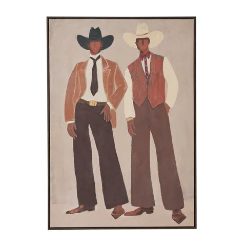Amigos Walnut Frame Oil Paint