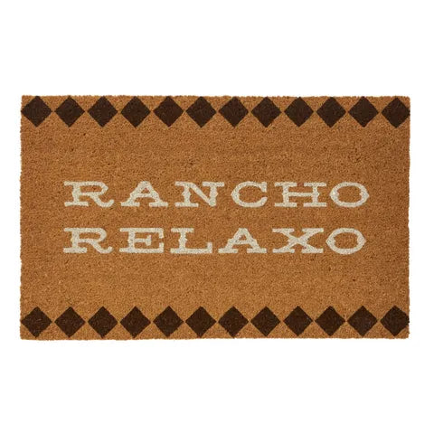 Rancho PVC Backed Coir Doormat | Chocolate/Ivory