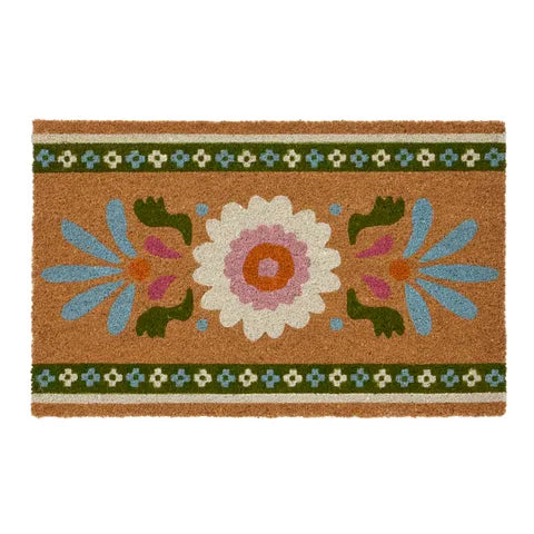 Freda PVC Backed Coir Doormat | Multi