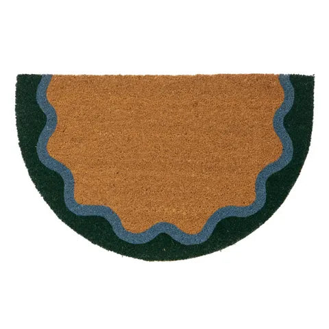 Luna PVC Backed Coir Doormat | Teal