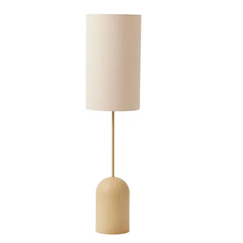 Guthrie Wood Look Floor Lamp | Ivory