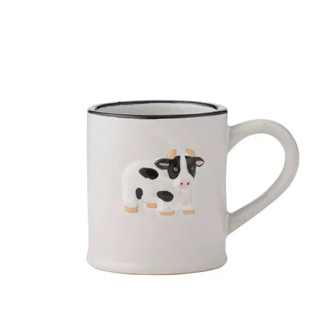 Moo Ceramic Mug | White/Black