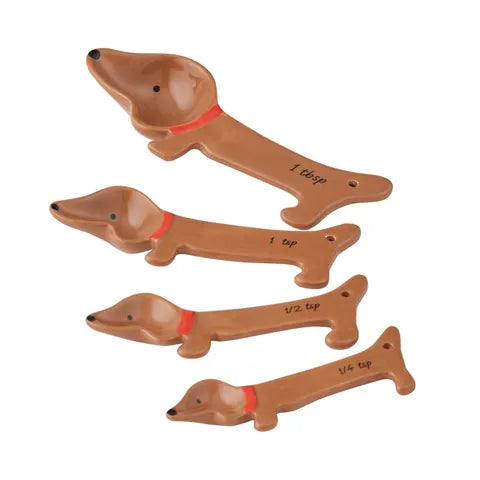 Dachshund Ceramic Measuring Spoon Set