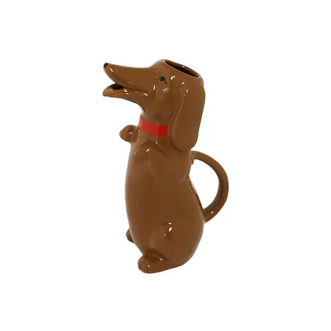 Dachshund Ceramic Jug | Brown