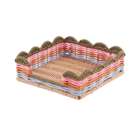Feliz PP Woven Napkin Holder | Pink