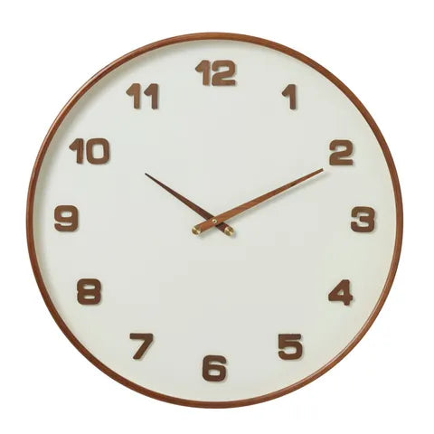 Ravel Wood Clock | Walnut/Ivory