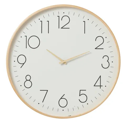 Wagner Wood Clock | Natural/Cream