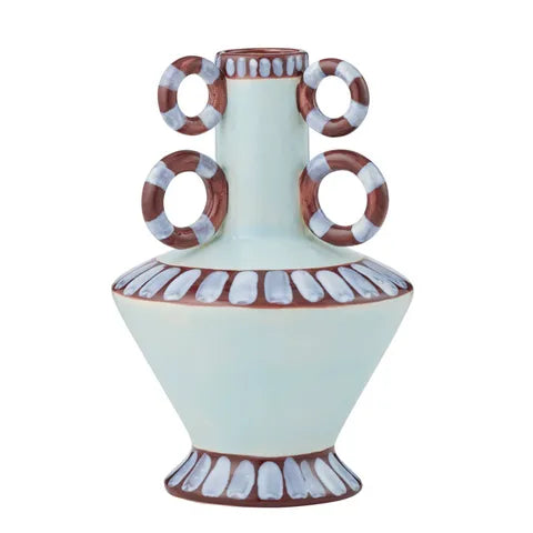 Flavin Ceramic Vase | Mint/Russet