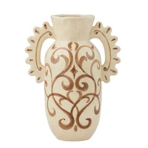Tullia Ceramic Vase | Ivory/Chocolate