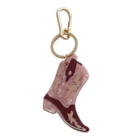 Cowgirl Acetate Key Ring/Bag Charm