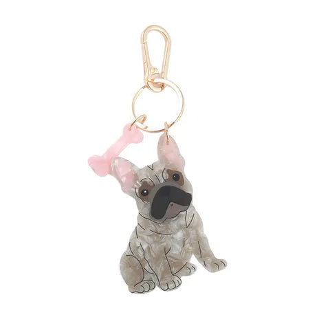 Boston Acetate Key Ring/Bag Charm