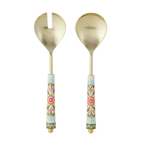 Freda Stainless Steel Salad Server Set