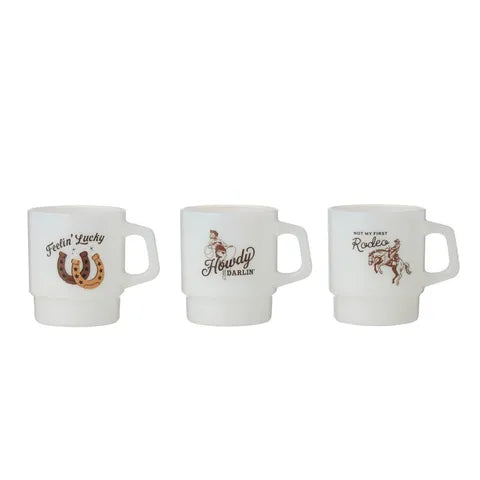 Rodeo Glass Mug | Ivory