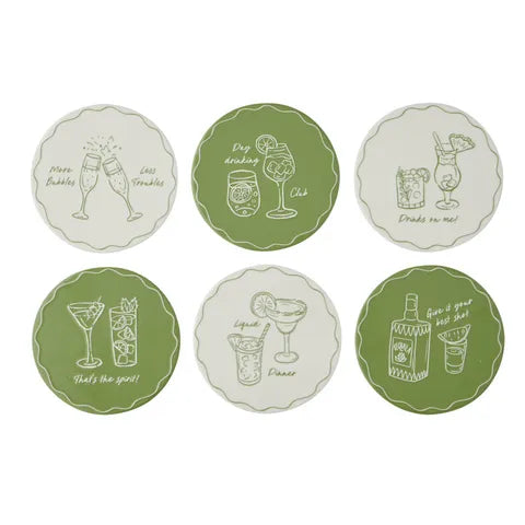 Happy Hour Ceramic Coaster