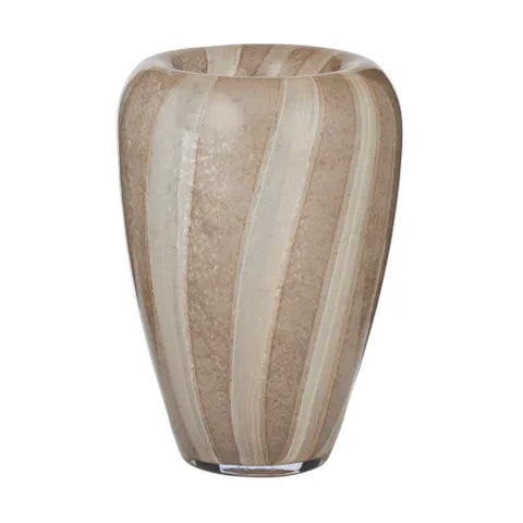 Staten Glass Vase | Taupe/Ivory