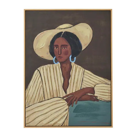 Leigh Natural Frame Oil Canvas