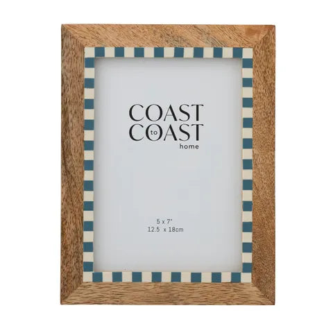 Barnet Wood & Resin Photo Frame | Blue