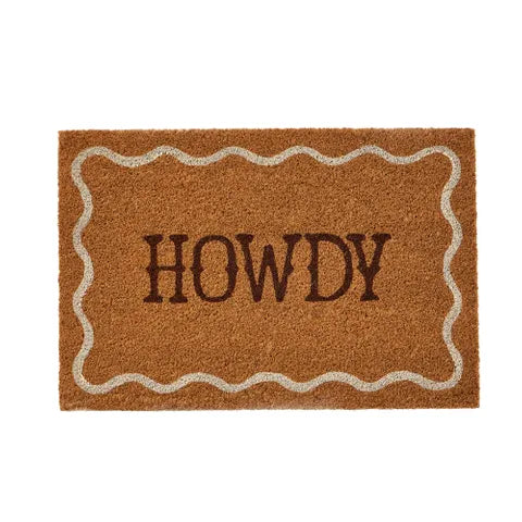 Howdy PVC Back Coir Mat | Cocoa