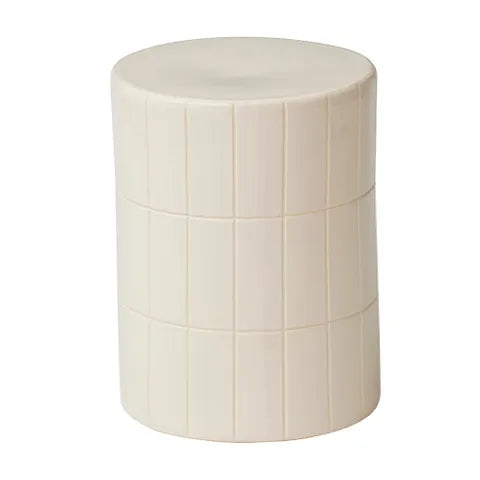 Boyd Ceramic Tile Stool | Ivory