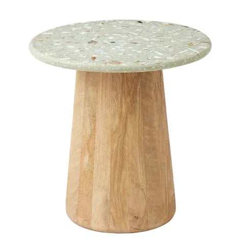 Nova Terrazzo & Wood Side Table