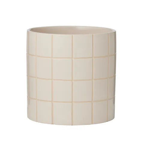 Boyd Ceramic Tile Pot | Ivory