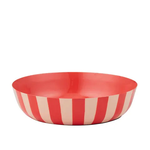 Linear Metal Bowl | Nude/Tomato