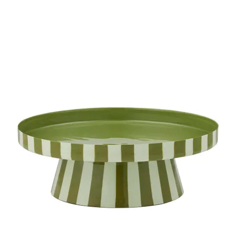 Linear Metal Cake Stand | Olive