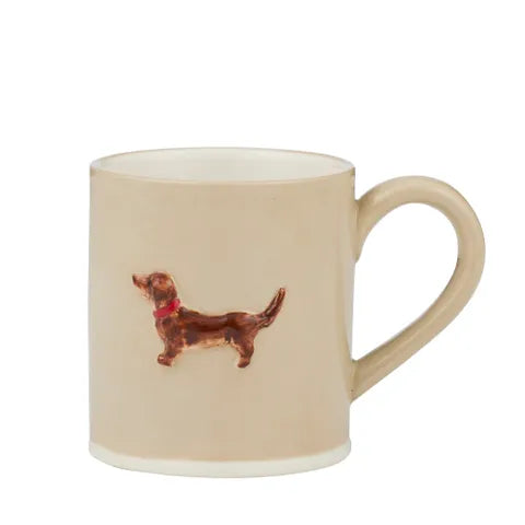 Dachshund Ceramic Mug | Natural