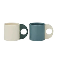 Orb Ceramic Mug | Ivory/Denim