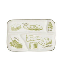 Deli Ceramic Divided Platter | Green