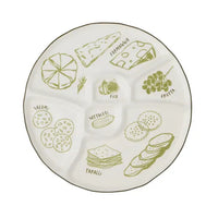 Deli Ceramic Divided Platter | Green