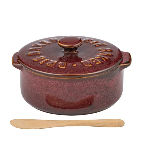 Loire Ceramic Brie Baker | Burgundy