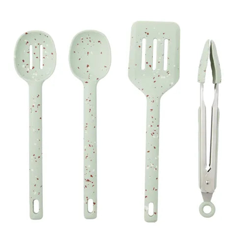 Gem 4pc Silicone/SS Tool Set | Seafoam