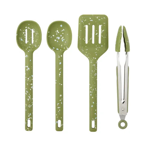 Gem 4pc Silicone/SS Tool Set | Olive