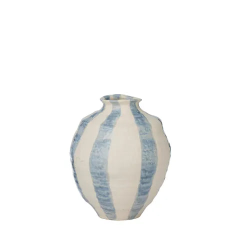 Rayas Ceramic Vase | Steel