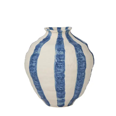 Rayas Ceramic Vase | Dark Denim