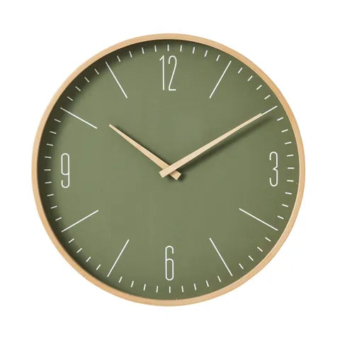 Tempo Wood Clock | Olive/Natural