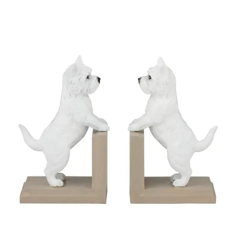 Westie S/2 Resin Bookends