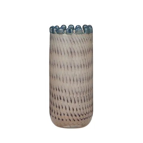 Selina Glass Vase | Natural/Steel