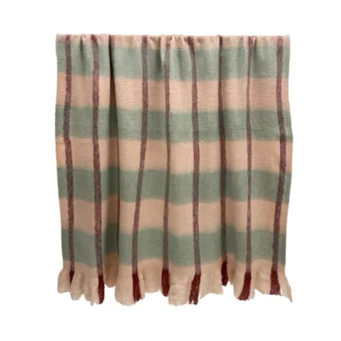 Sheena Wool Blend Throw | Nude
