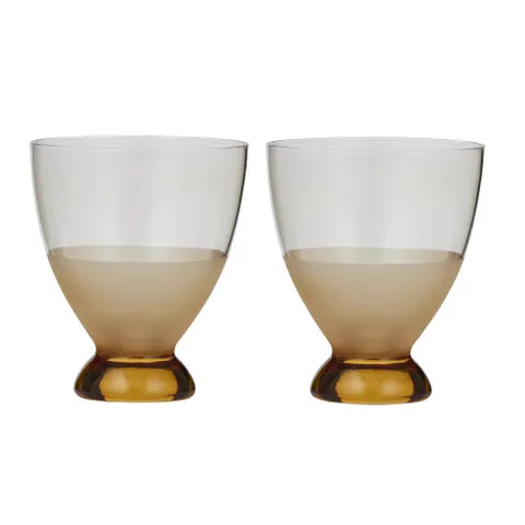 Hudson S/2 Glass Tumblers | Amber